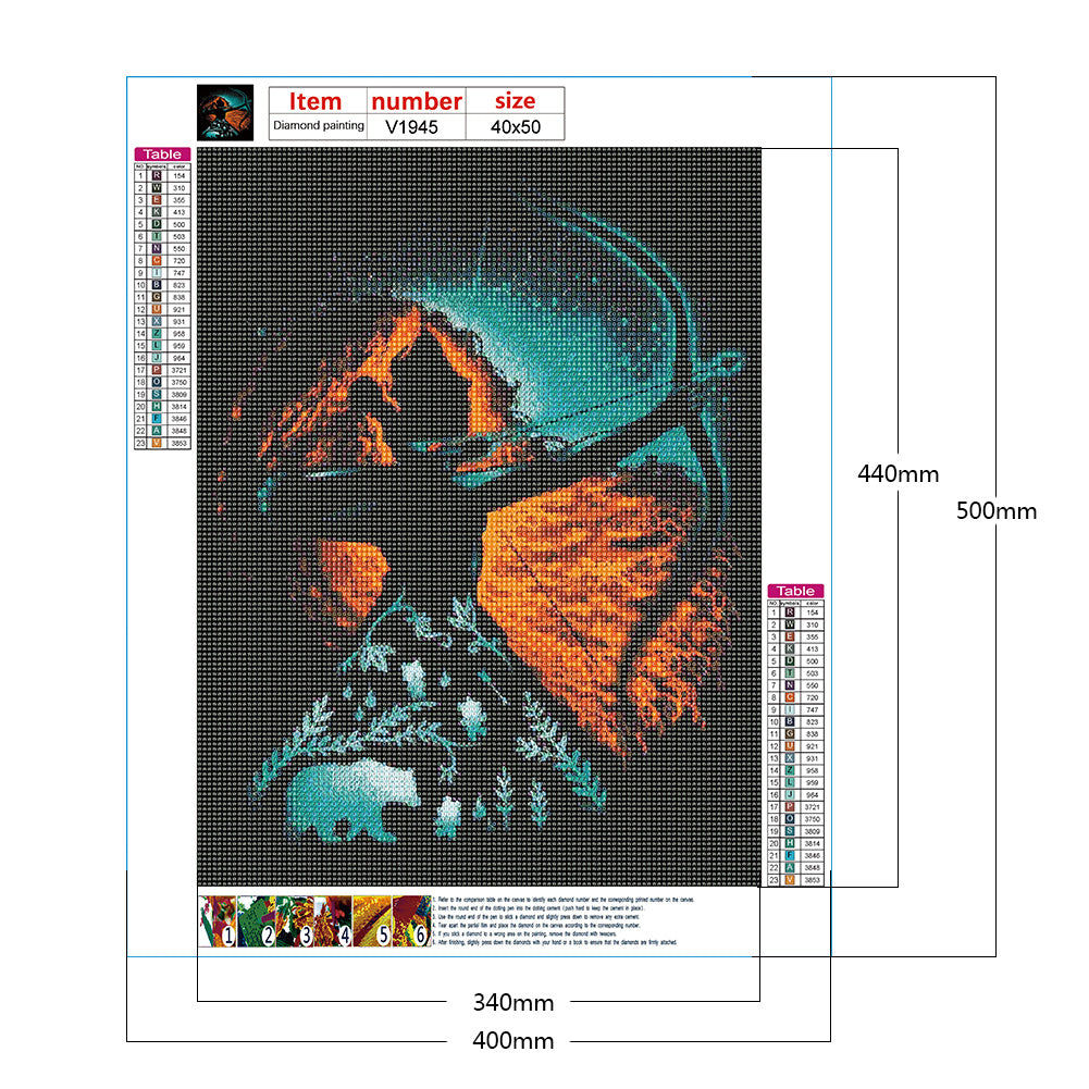 Princess Silhouette - Full Round Drill Diamond Painting 40*50CM