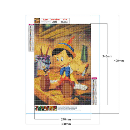 Pinocchio - Full Round Drill Diamond Painting 30*40CM