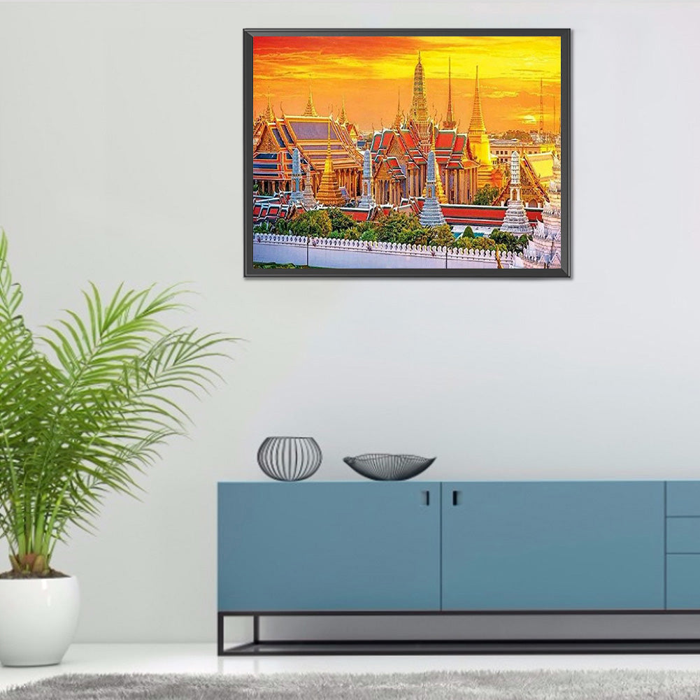Thai Temple - Full Round Drill Diamond Painting 50*40CM