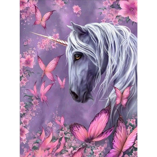 Butterfly Horse - Full Round Drill Diamond Painting 30*40CM