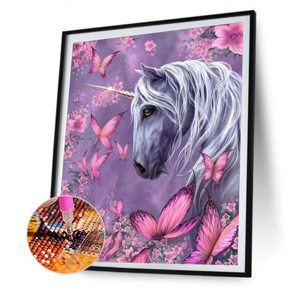 Butterfly Horse - Full Round Drill Diamond Painting 30*40CM