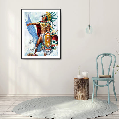 Aztec Warriors - Full Round Drill Diamond Painting 30*40CM