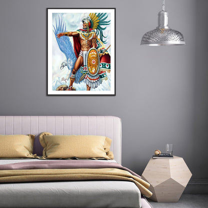 Aztec Warriors - Full Round Drill Diamond Painting 30*40CM