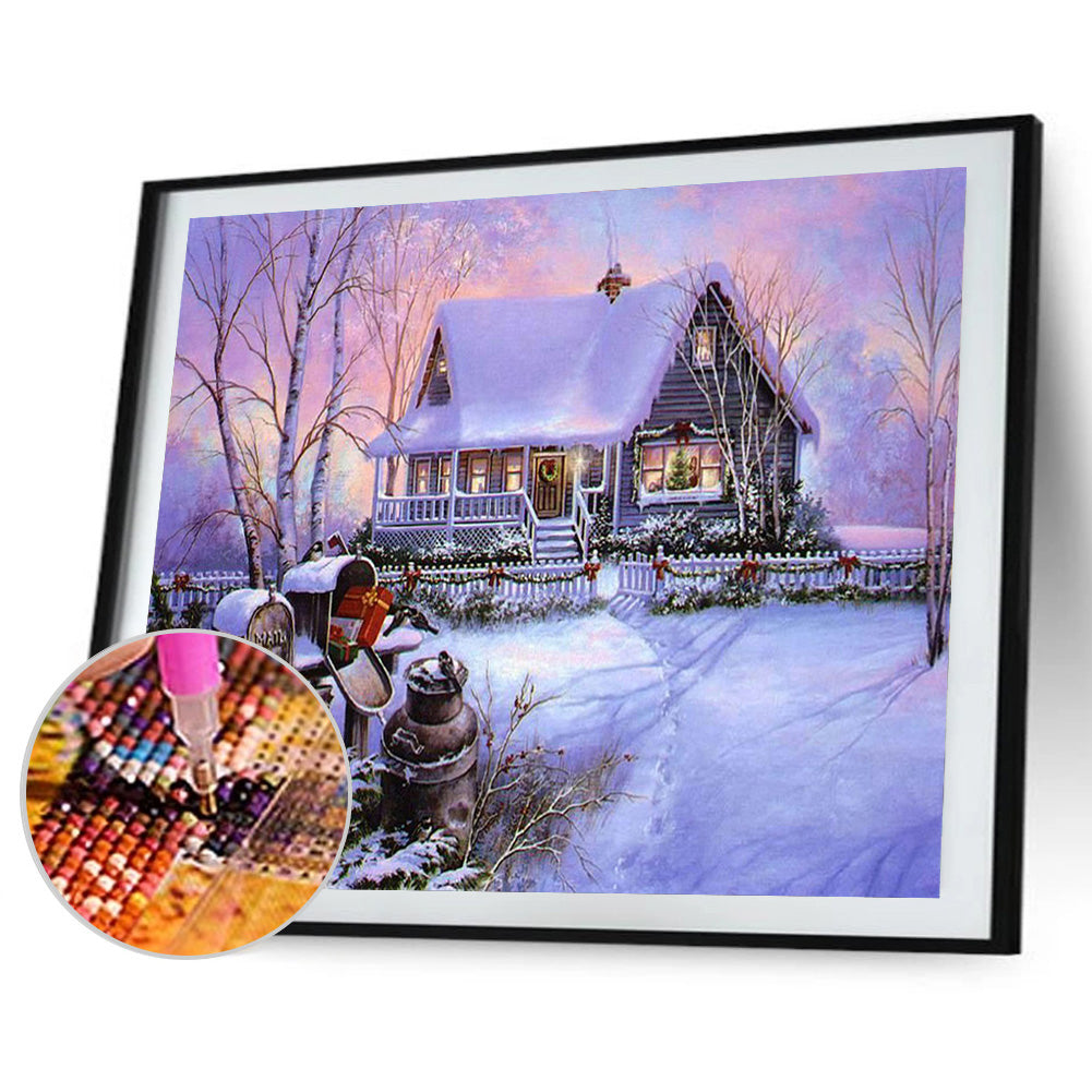 Houses - Full Round Drill Diamond Painting 40*30CM