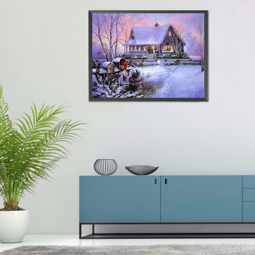 Houses - Full Round Drill Diamond Painting 40*30CM