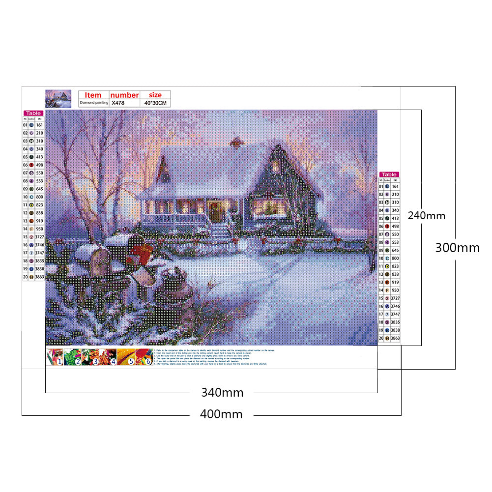 Houses - Full Round Drill Diamond Painting 40*30CM