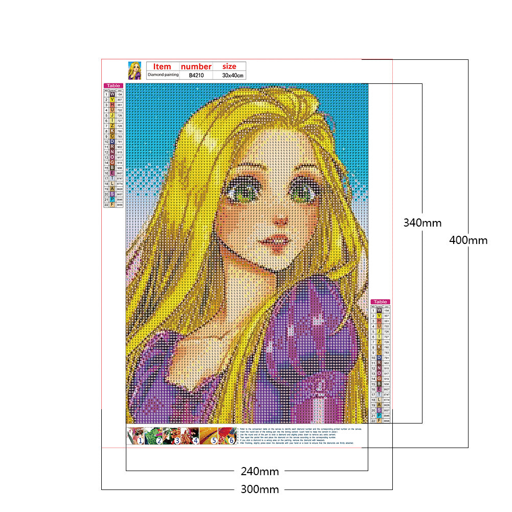 Disney Princess 30*40CM(Canvas) Full Round Drill Diamond Painting