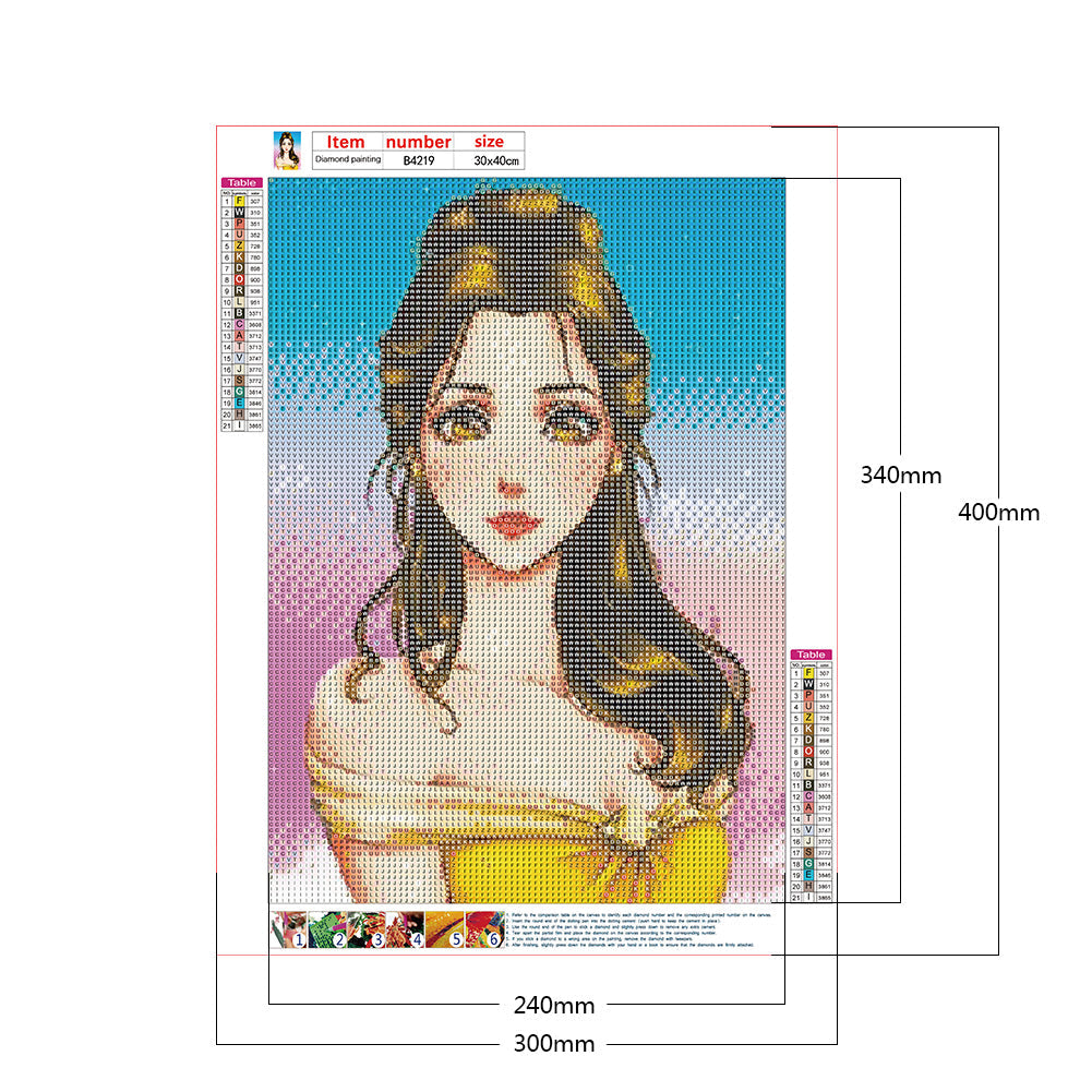 Disney Princess 30*40CM(Canvas) Full Round Drill Diamond Painting