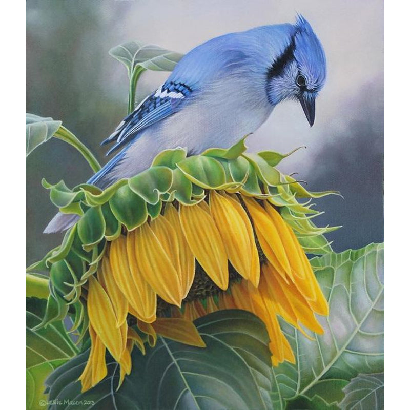 Sunflowers And Birds - Full Round Drill Diamond Painting 30*40CM