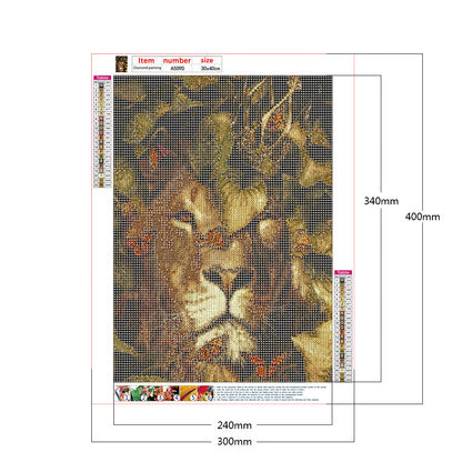 Lion - Full Round Drill Diamond Painting 30*40CM