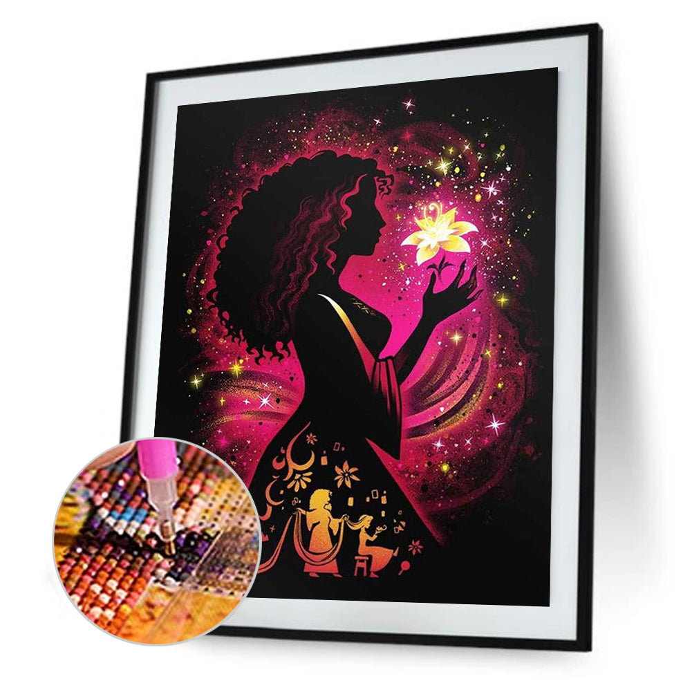 Silhouette Witch - Full Square Drill Diamond Painting 40*50CM