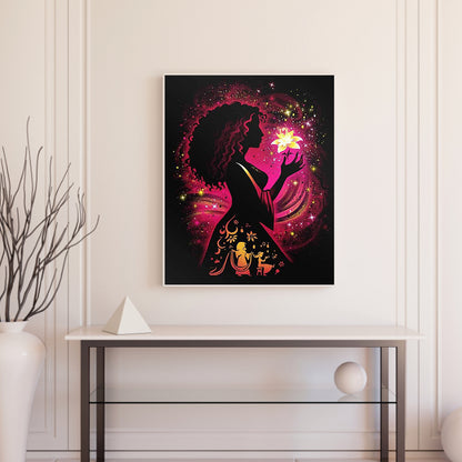 Silhouette Witch - Full Square Drill Diamond Painting 40*50CM