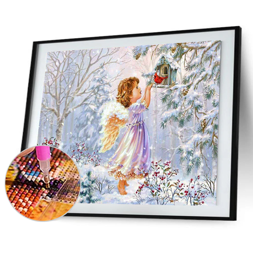 Angel Snow - Full Round Drill Diamond Painting 50*40CM