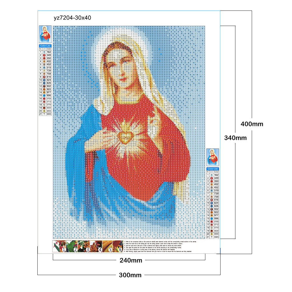 Religion - Full Round Drill Diamond Painting 30*40CM