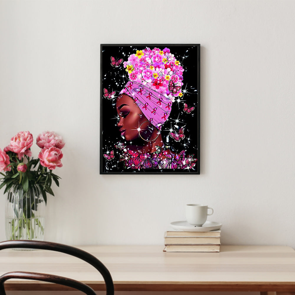 African Woman - Full Round Drill Diamond Painting 30*40CM