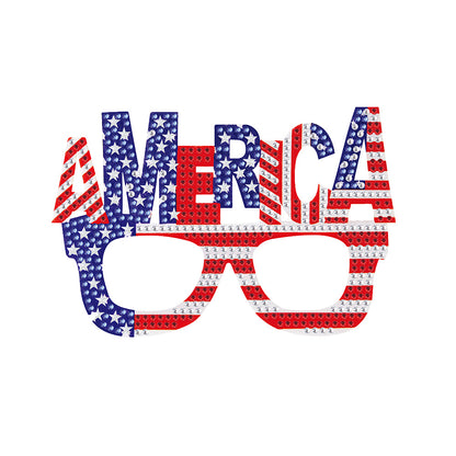 Diamond Painting 5D DIY Cute Funny Toy Glasses Frame Independence Day Decor