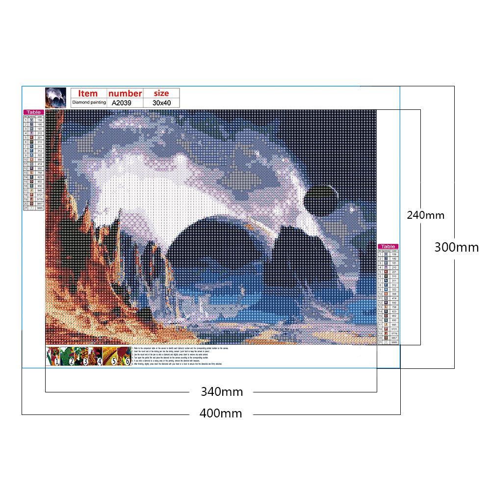 Natural Scenery - Full Round Drill Diamond Painting 40*30CM