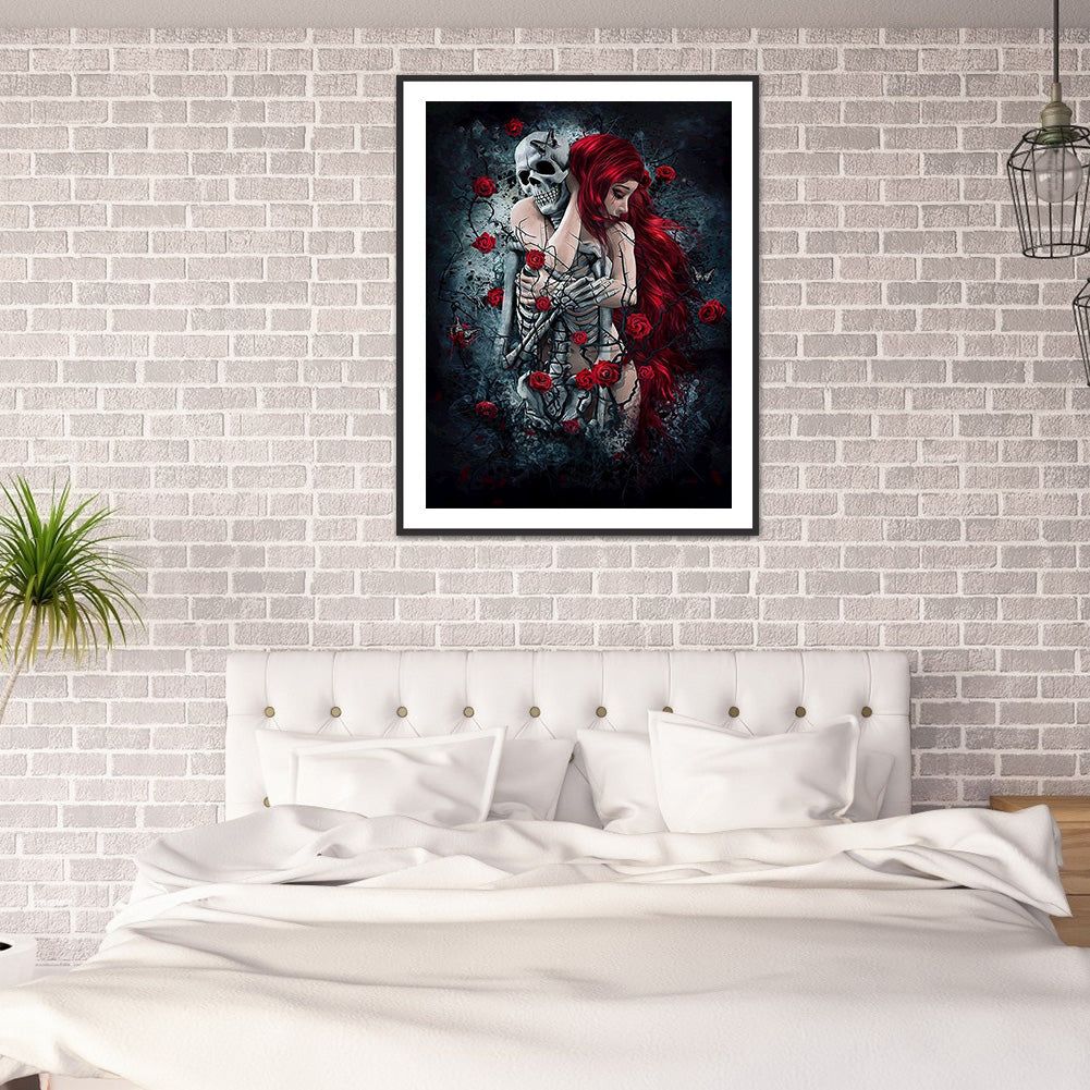 Beauty And Skull - Full Round Drill Diamond Painting 50*60CM