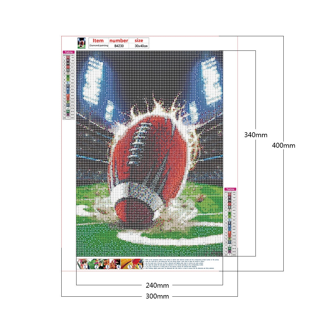 Football - Full Round Drill Diamond Painting 30*40CM
