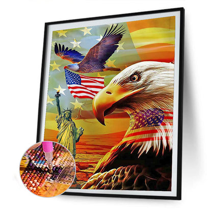 Independence Day Banner - Full Round Drill Diamond Painting 30*40CM