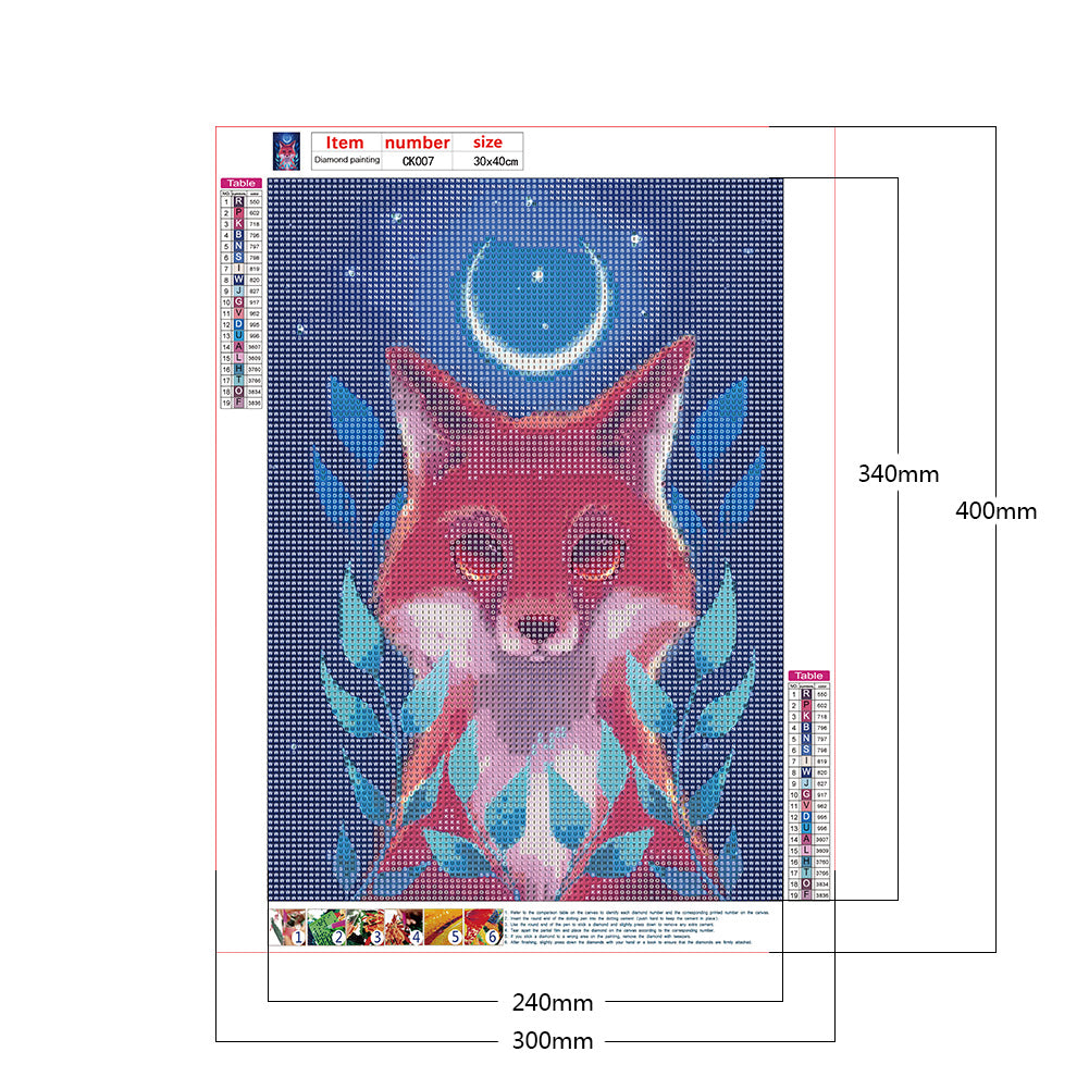 Moon Animal - Full Round Drill Diamond Painting 30*40CM