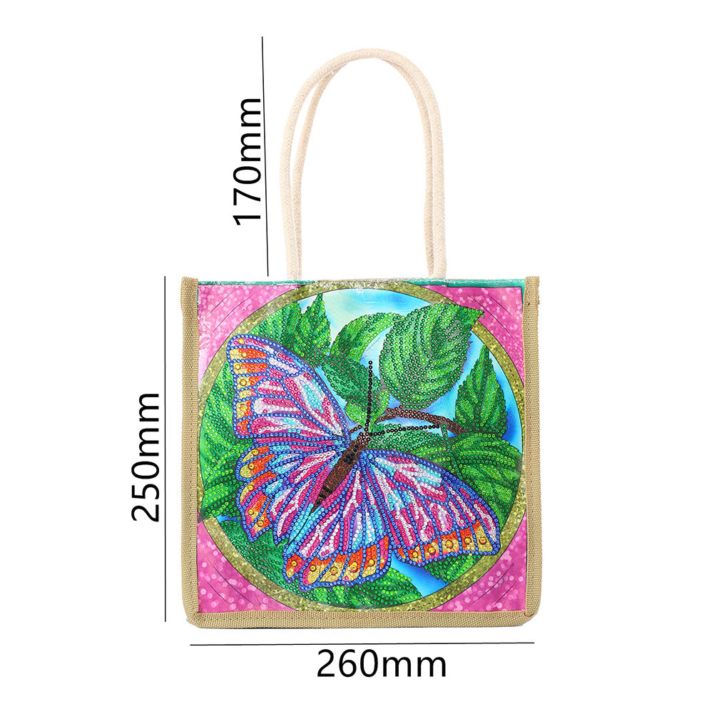 5D Diamond Painting Handbag DIY Linen Shopping Storage Bag Reusable Totes