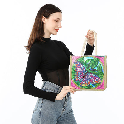 5D Diamond Painting Handbag DIY Linen Shopping Storage Bag Reusable Totes