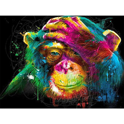 Chimpanzees - Full Round Drill Diamond Painting 40*30CM