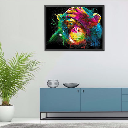 Chimpanzees - Full Round Drill Diamond Painting 40*30CM