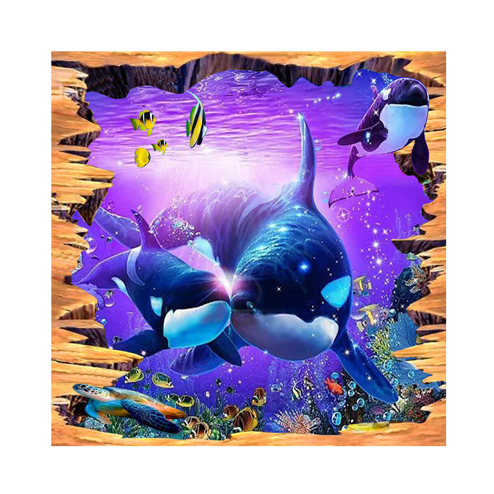 Underwater Animal World - Full Round Drill Diamond Painting 30*30CM