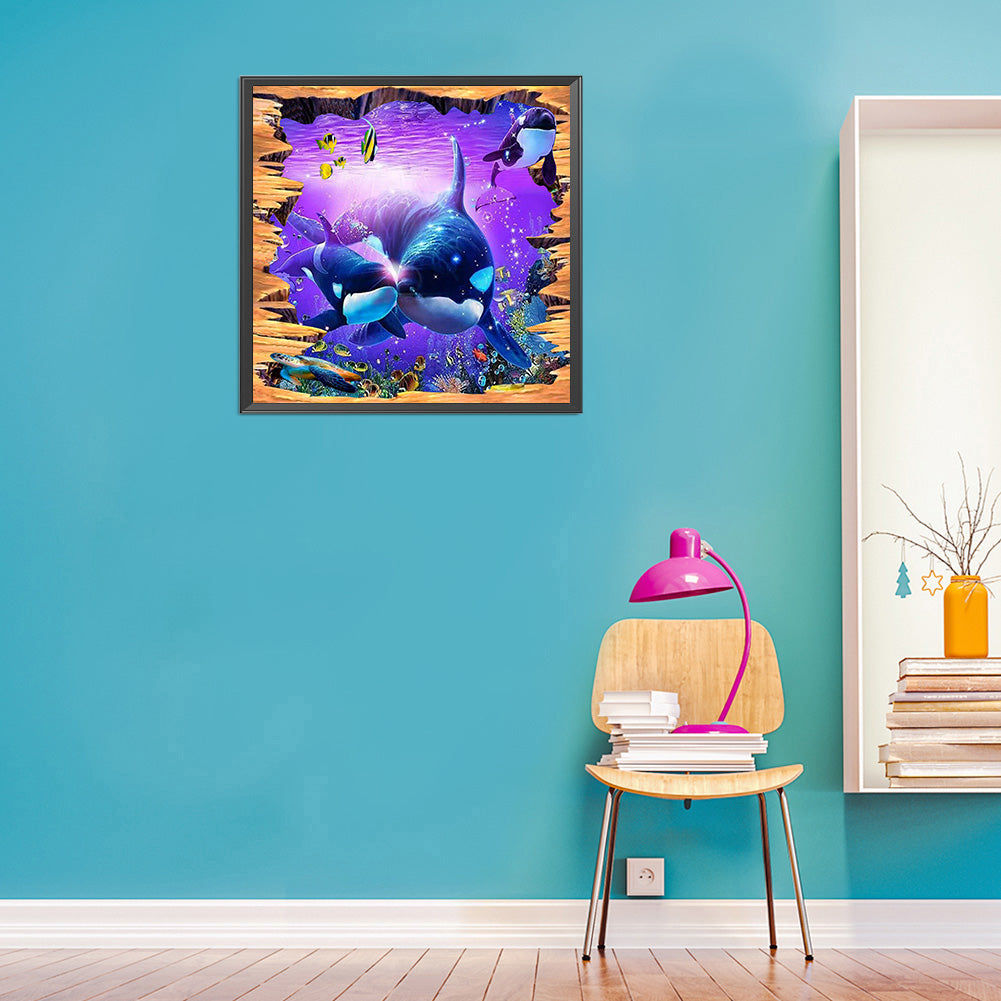 Underwater Animal World - Full Round Drill Diamond Painting 30*30CM