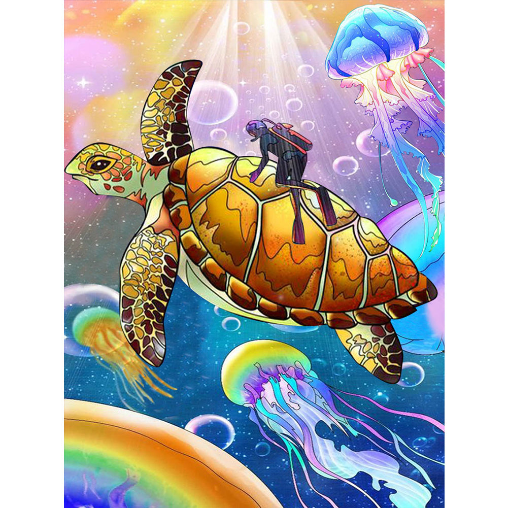 Underwater Animal World - Full Round Drill Diamond Painting 30*40CM