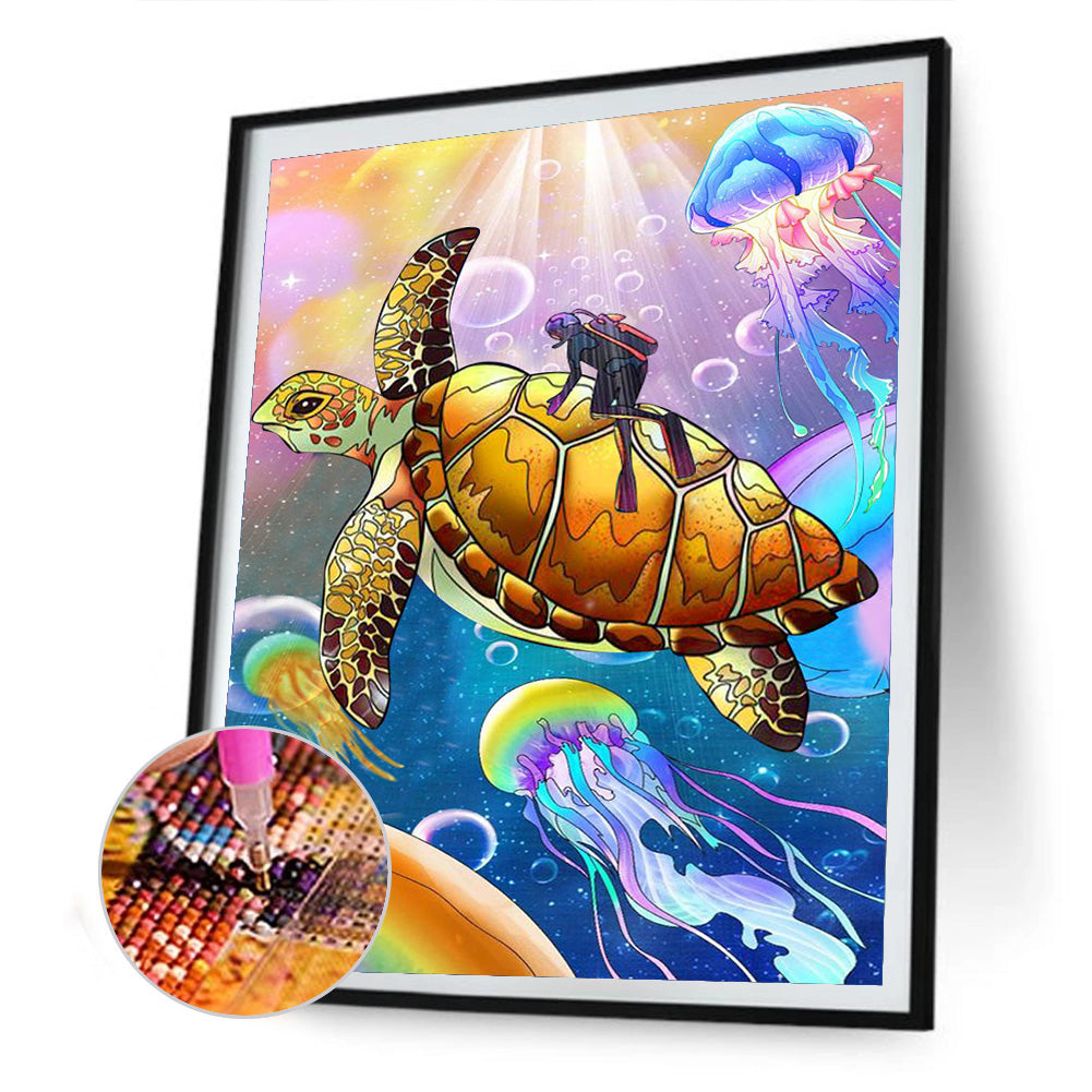 Underwater Animal World - Full Round Drill Diamond Painting 30*40CM