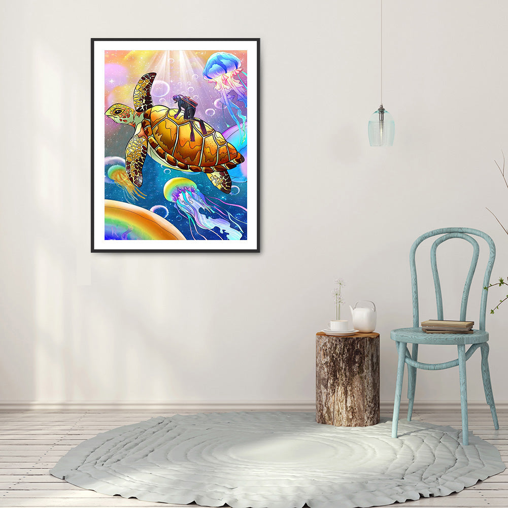 Underwater Animal World - Full Round Drill Diamond Painting 30*40CM