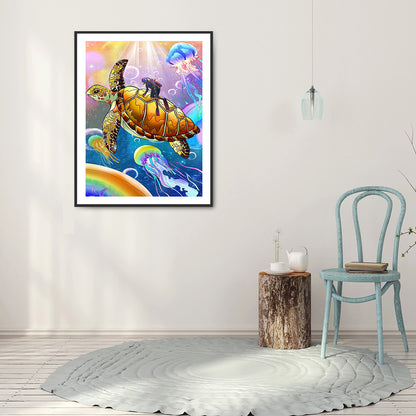 Underwater Animal World - Full Round Drill Diamond Painting 30*40CM