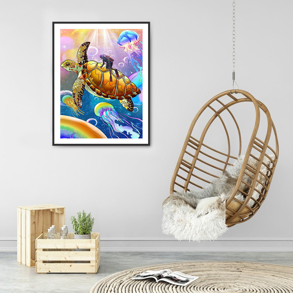 Underwater Animal World - Full Round Drill Diamond Painting 30*40CM