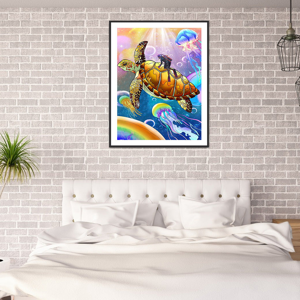 Underwater Animal World - Full Round Drill Diamond Painting 30*40CM