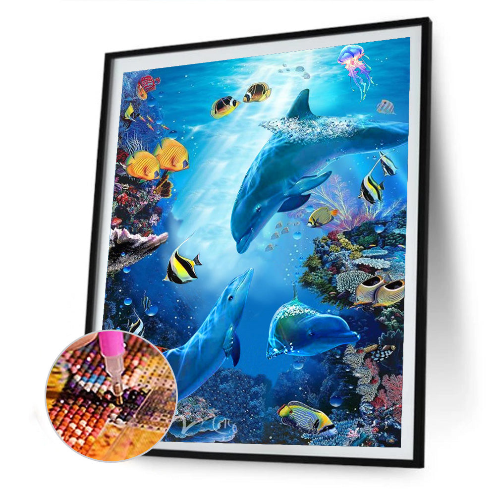 Underwater Animal World - Full Round Drill Diamond Painting 30*40CM