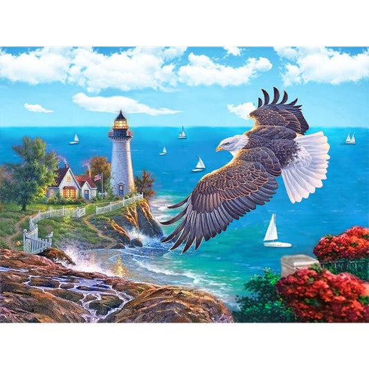 Beach Scenery - Full Round Drill Diamond Painting 40*30CM