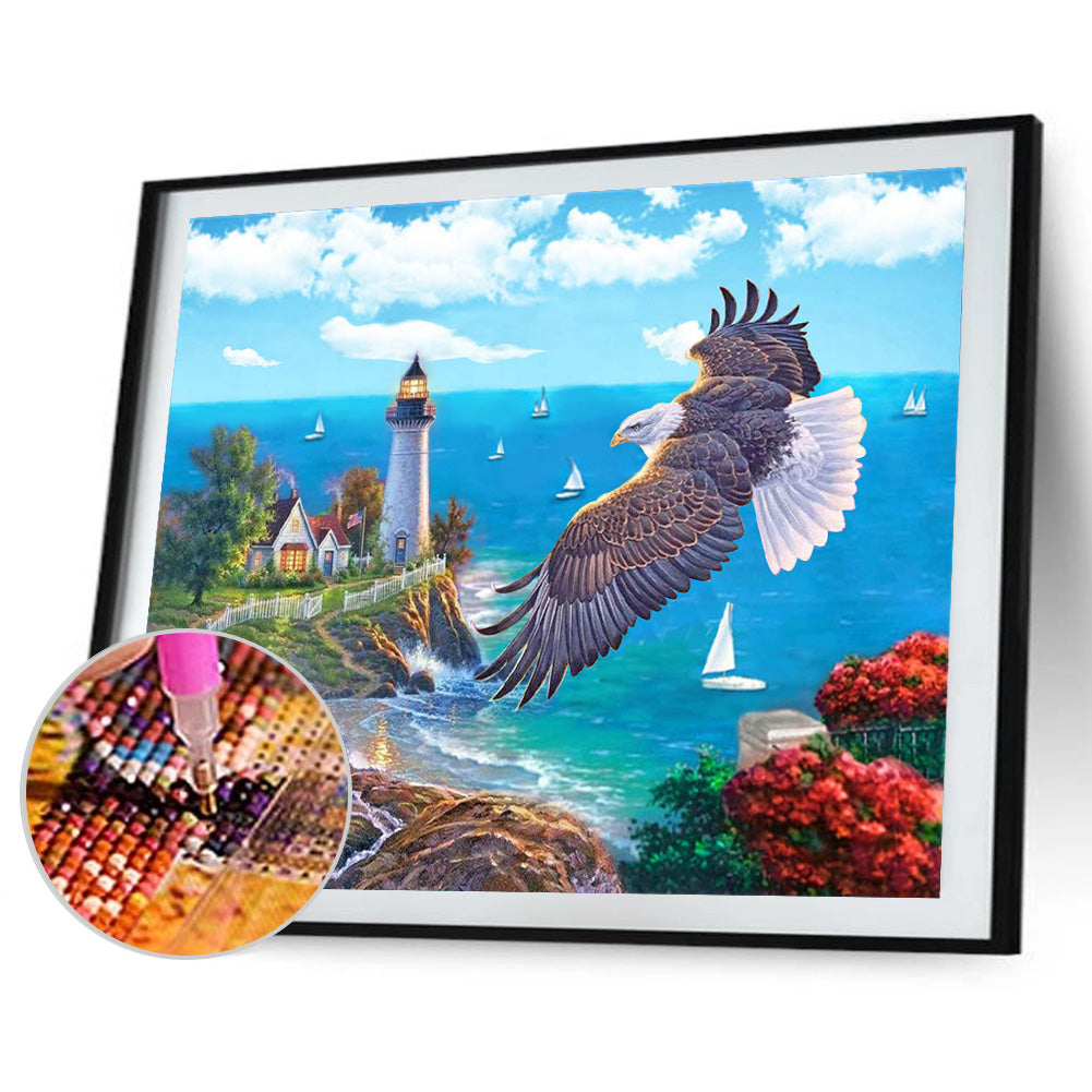 Beach Scenery - Full Round Drill Diamond Painting 40*30CM