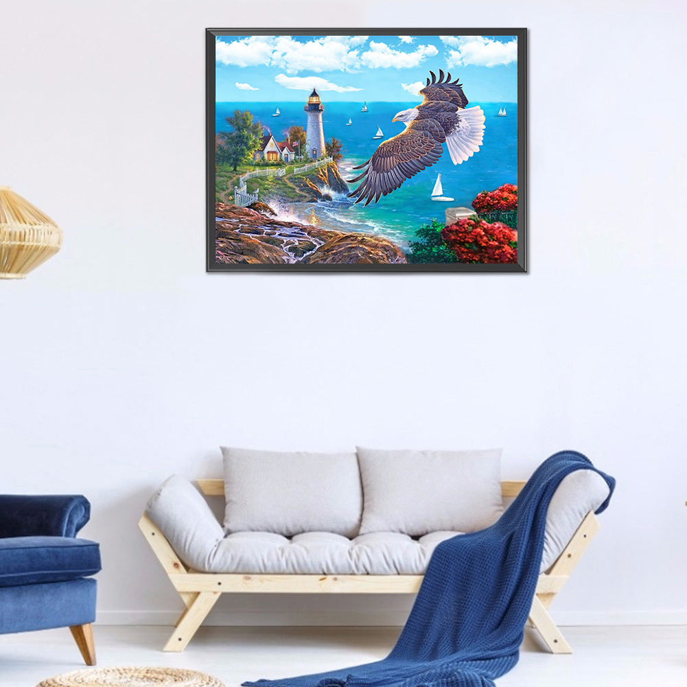 Beach Scenery - Full Round Drill Diamond Painting 40*30CM