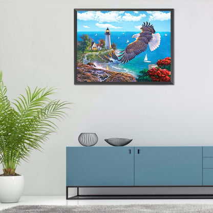 Beach Scenery - Full Round Drill Diamond Painting 40*30CM