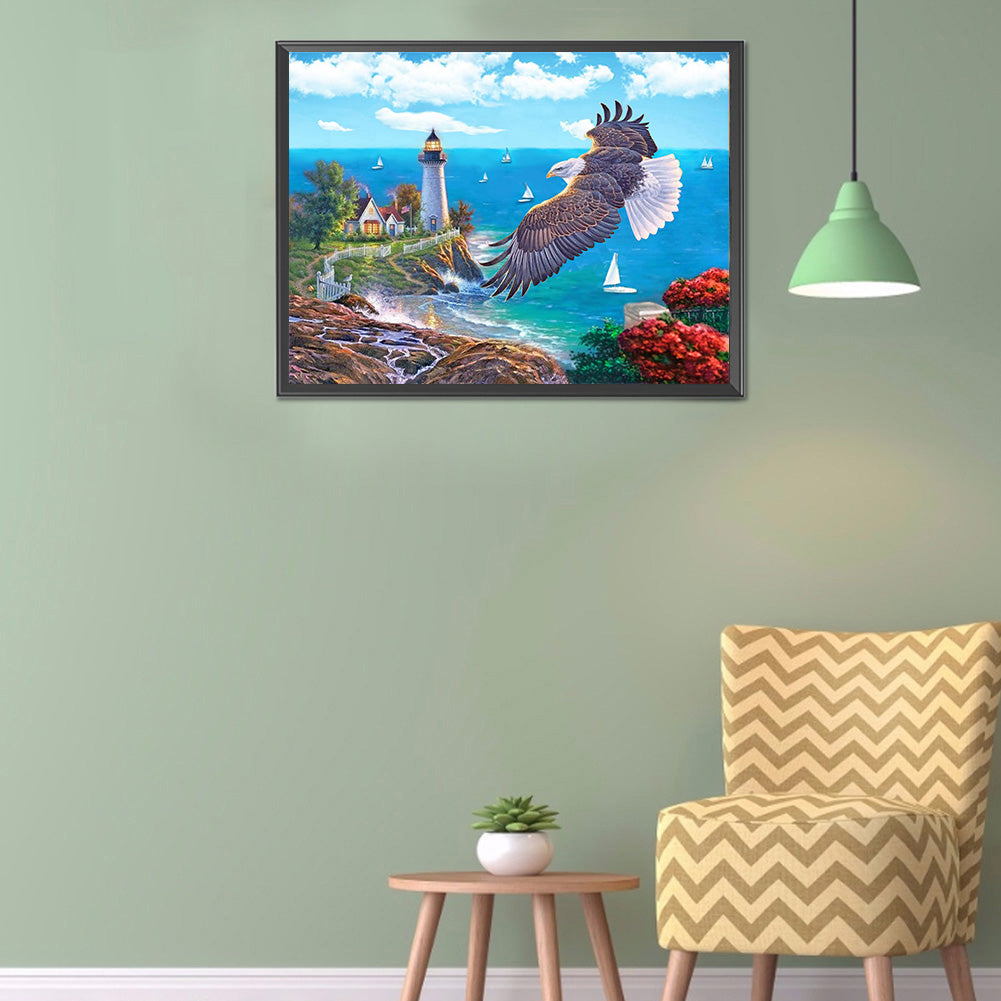 Beach Scenery - Full Round Drill Diamond Painting 40*30CM