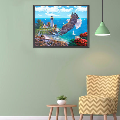 Beach Scenery - Full Round Drill Diamond Painting 40*30CM