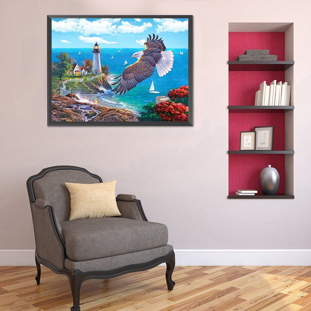 Beach Scenery - Full Round Drill Diamond Painting 40*30CM