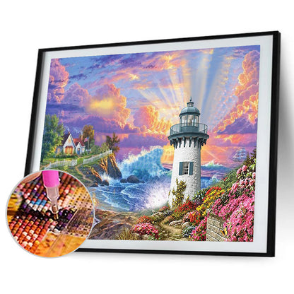 Beach Scenery - Full Round Drill Diamond Painting 40*30CM