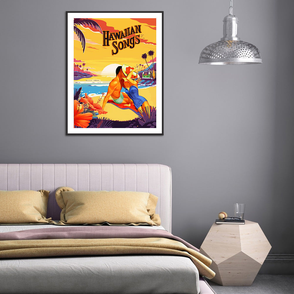 Beach Humanities - Full Round Drill Diamond Painting 30*40CM