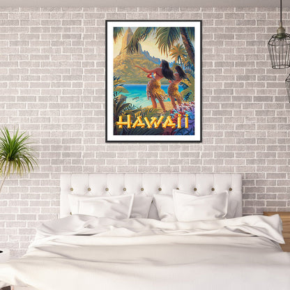 Beach Humanities - Full Round Drill Diamond Painting 30*40CM