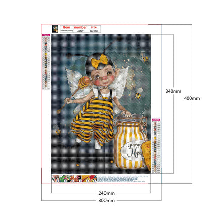 Bee Doll - Full Round Drill Diamond Painting 30*40CM