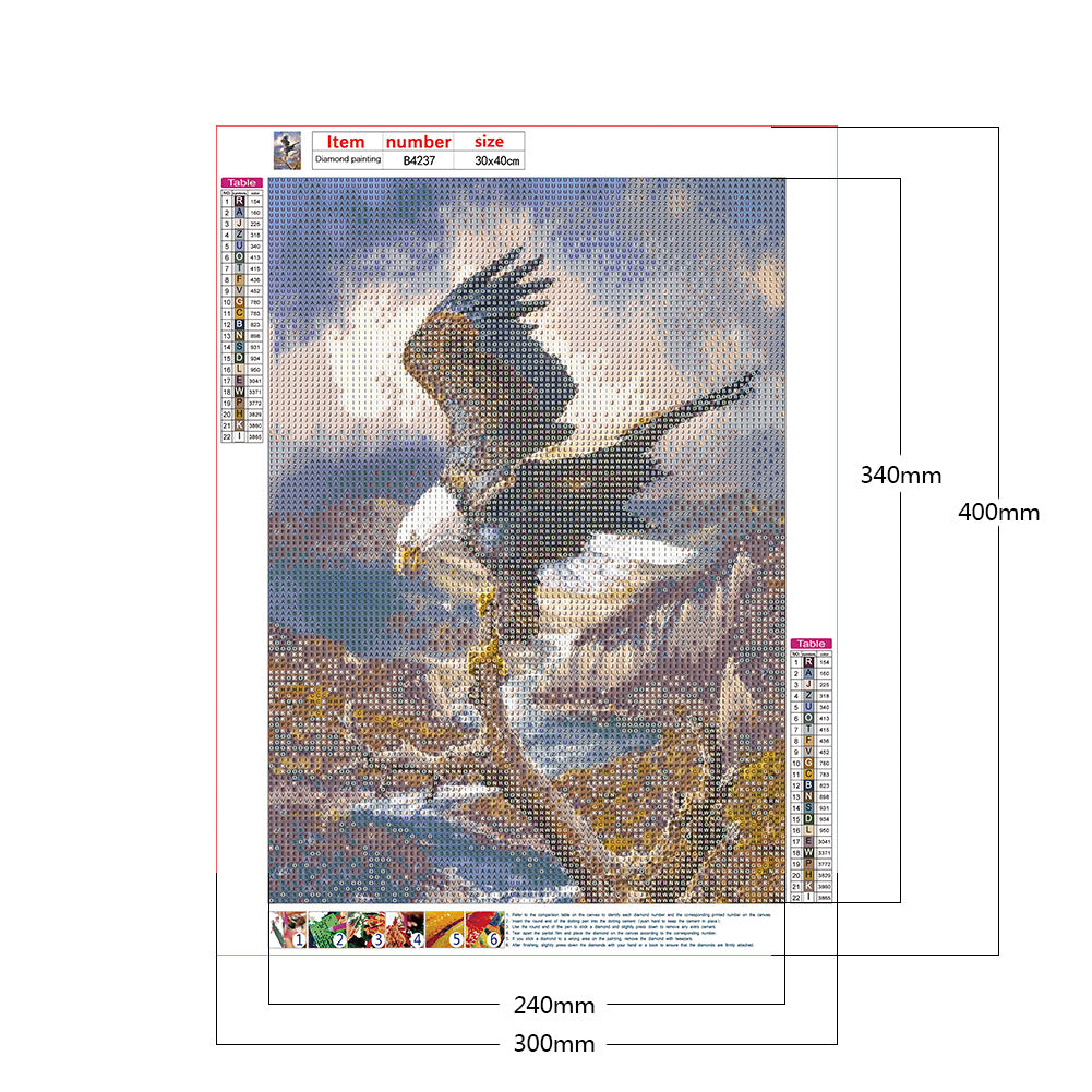 Eagle - Full Round Drill Diamond Painting 30*40CM